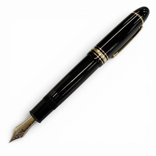 Excellent MONTBLANC fountain pen Meisterstück 149 white star black 18K mens