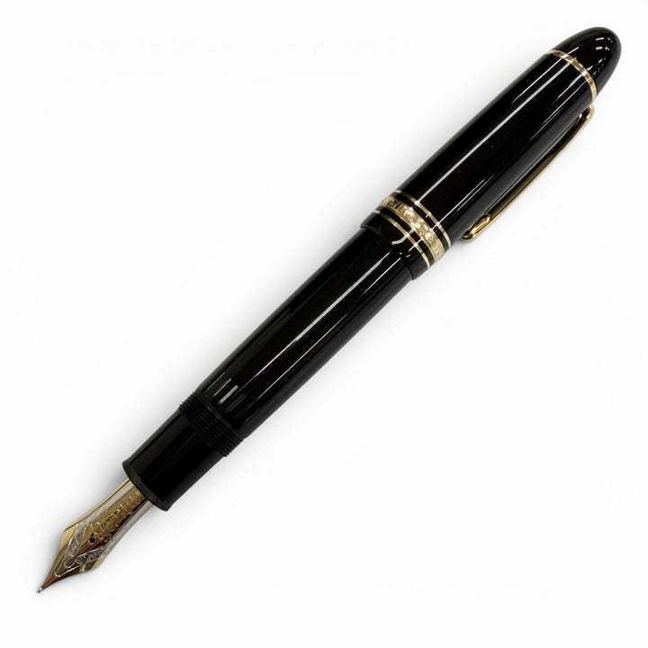 Excellent MONTBLANC fountain pen Meisterstück 149 white star black 18K mens