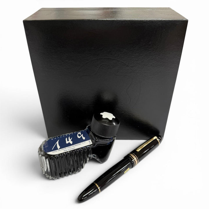 Excellent MONTBLANC fountain pen Meisterstück 149 white star black 18K mens