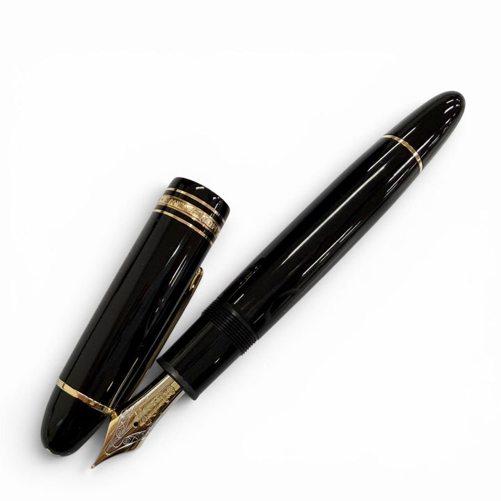 Excellent MONTBLANC fountain pen Meisterstück 149 white star black 18K mens
