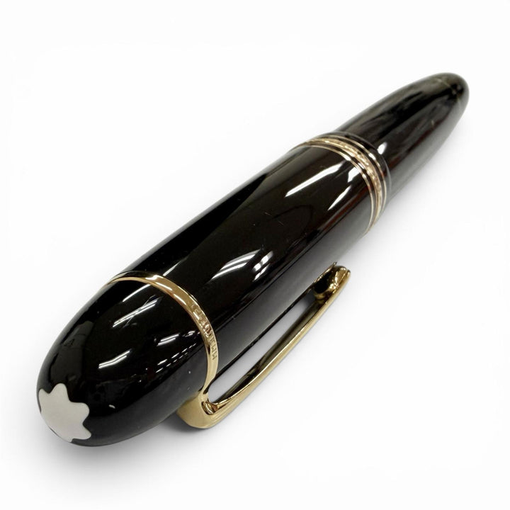 Excellent MONTBLANC fountain pen Meisterstück 149 white star black 18K mens