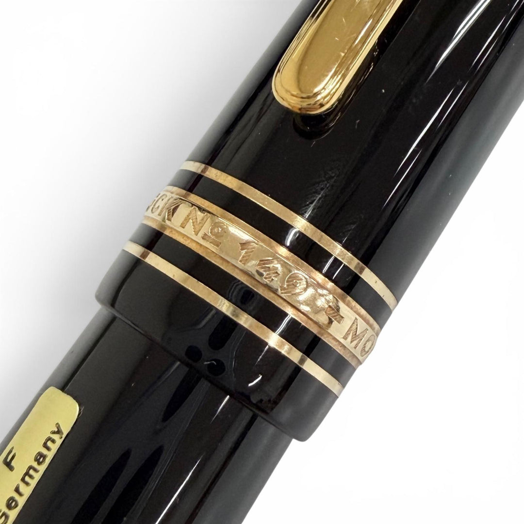 Excellent MONTBLANC fountain pen Meisterstück 149 white star black 18K mens