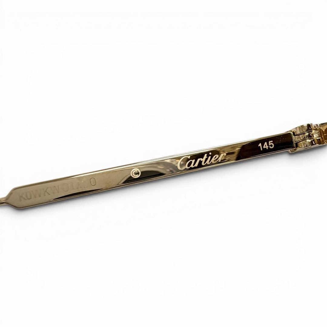 Excellent Cartier sunglasses C de Cartier Two Bridges gold mens CT0251S