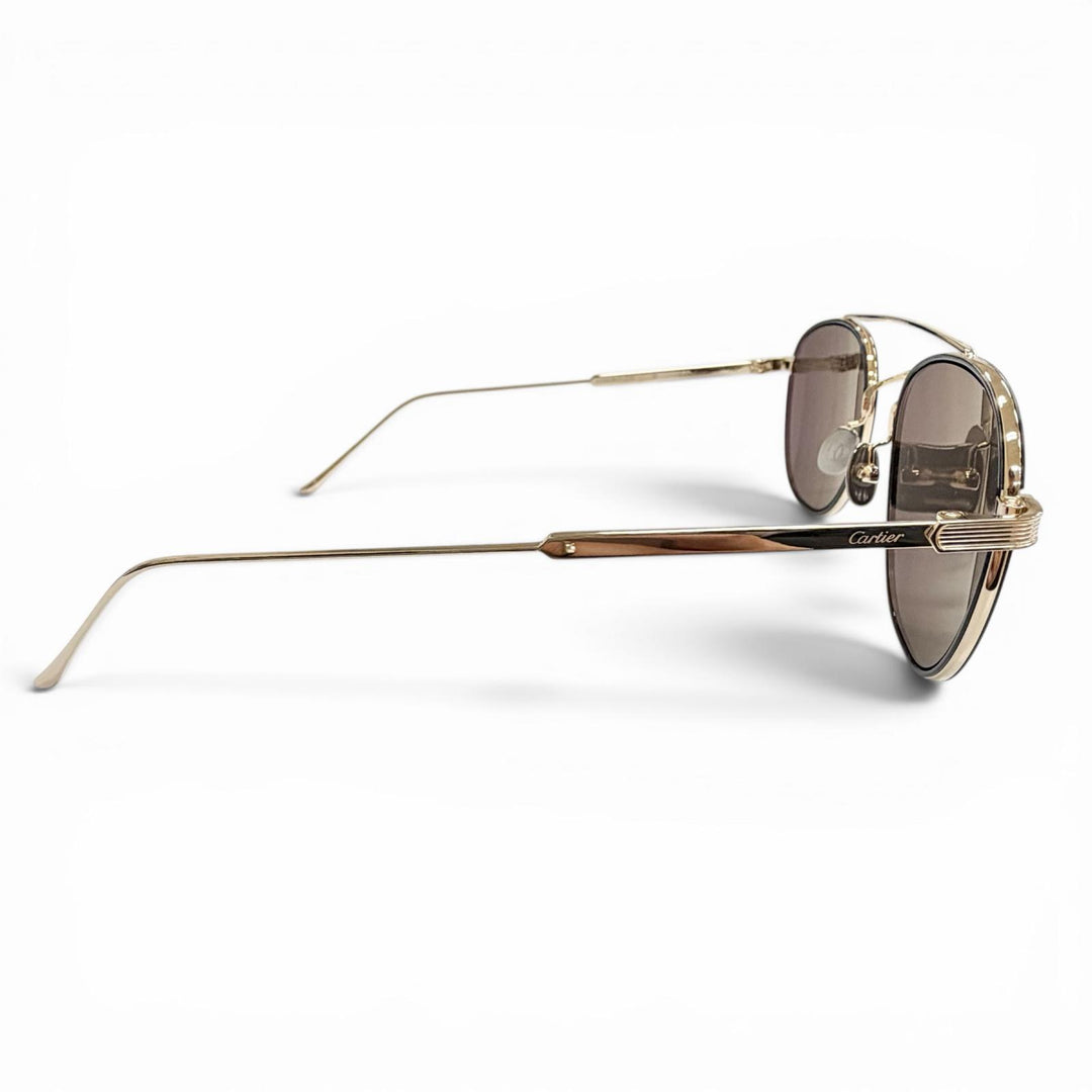 Excellent Cartier sunglasses C de Cartier Two Bridges gold mens CT0251S