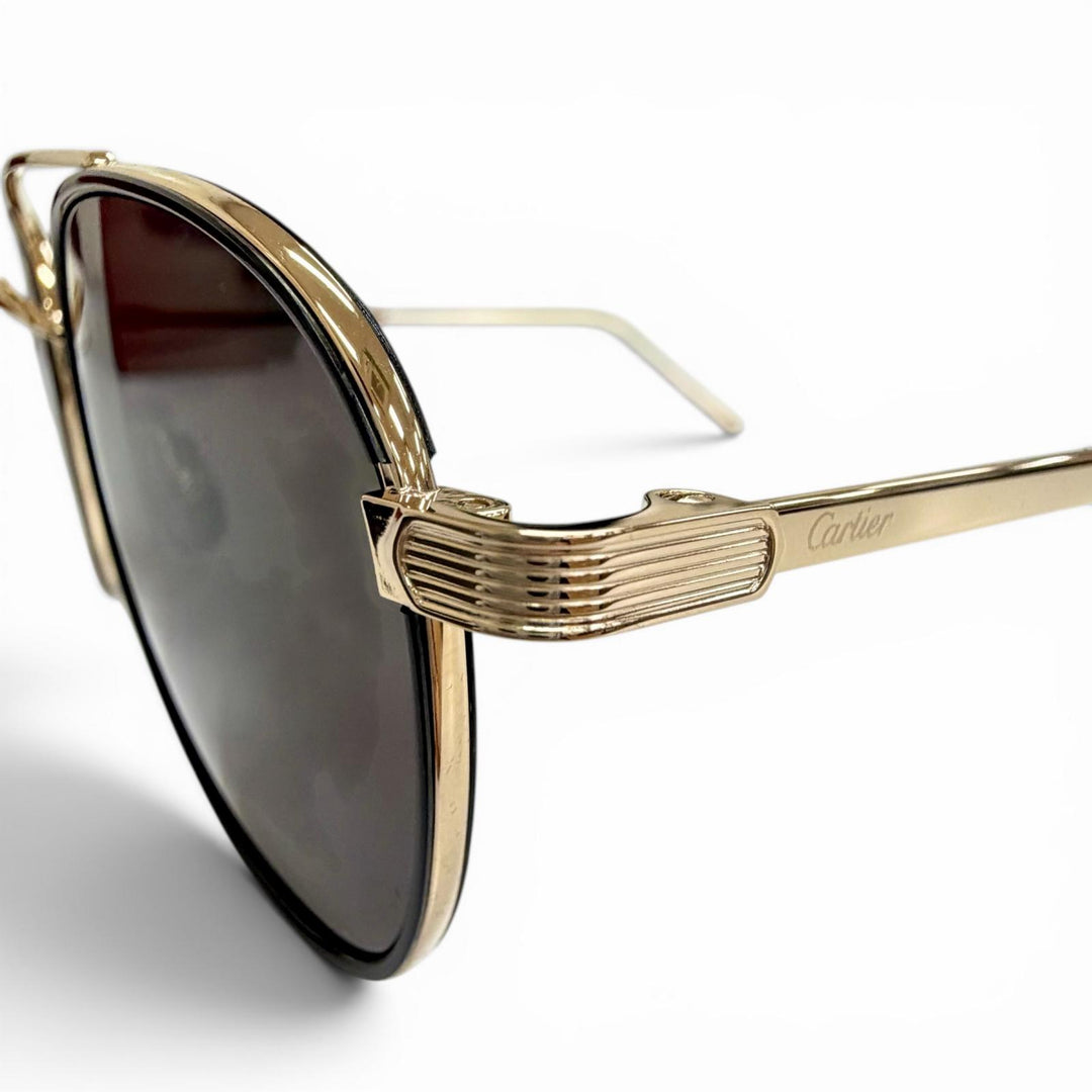 Excellent Cartier sunglasses C de Cartier Two Bridges gold mens CT0251S