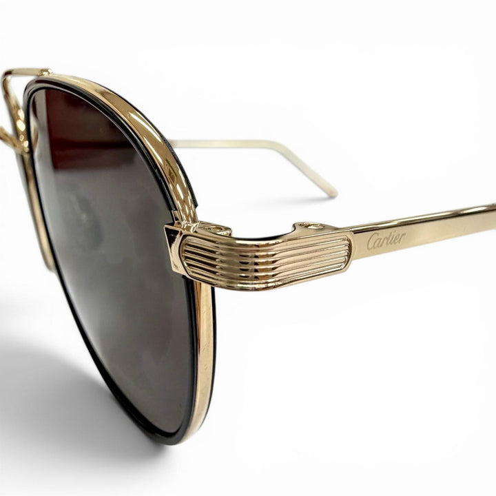 Excellent Cartier sunglasses C de Cartier Two Bridges gold mens CT0251S