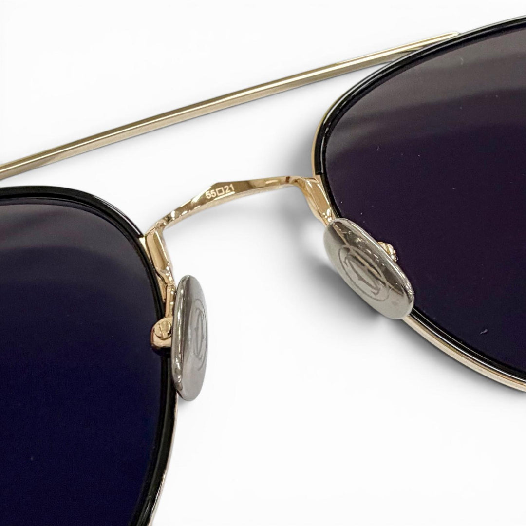 Excellent Cartier sunglasses C de Cartier Two Bridges gold mens CT0251S