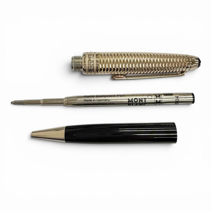 Excellent MONTBLANC Ballpoint pen Meisterstück Solitaire Due Geometry Mention