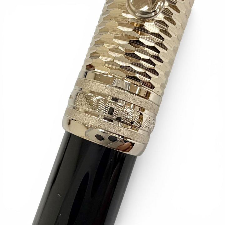 Excellent MONTBLANC Ballpoint pen Meisterstück Solitaire Due Geometry Mention