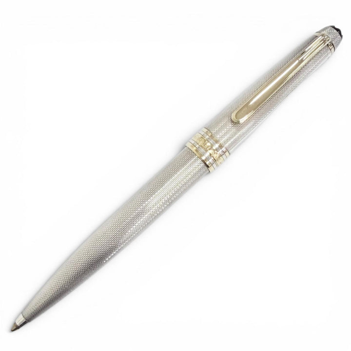 Great MONTBLANC Ballpoint pen Meisterstück Solitaire Barley Silver 925 mens