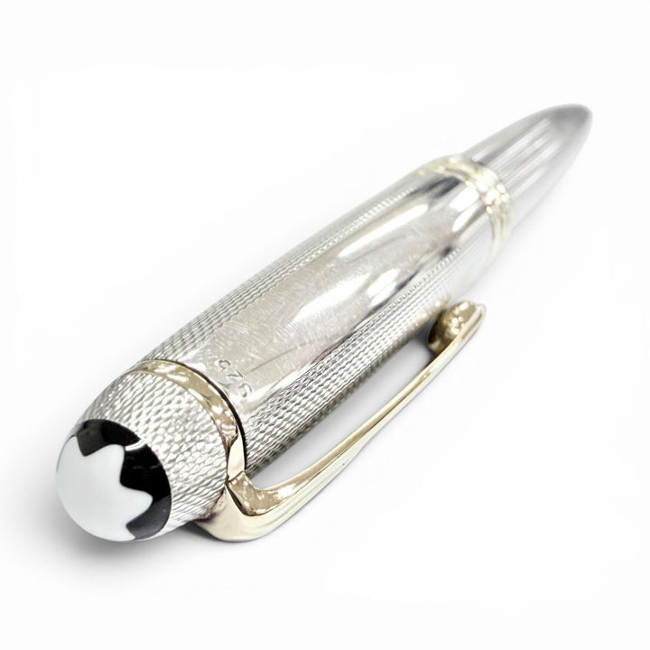 Great MONTBLANC Ballpoint pen Meisterstück Solitaire Barley Silver 925 mens