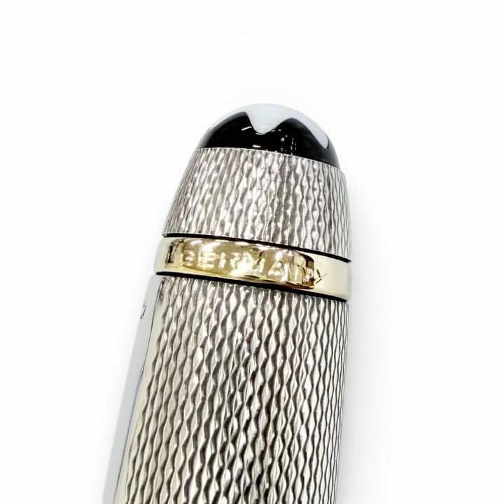Great MONTBLANC Ballpoint pen Meisterstück Solitaire Barley Silver 925 mens