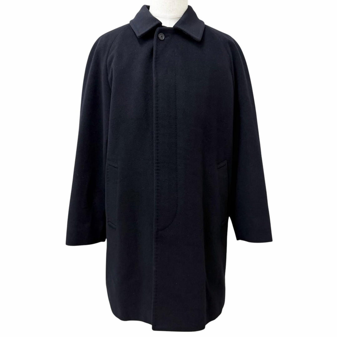 Great BURBERRY LONDON coat fly front Navy cashmere mens L