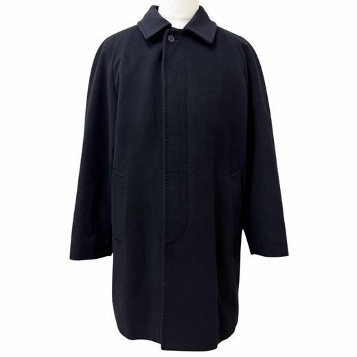 Great BURBERRY LONDON coat fly front Navy cashmere mens L