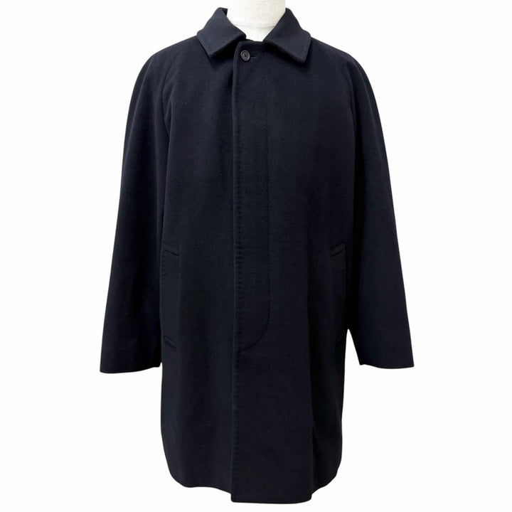 Great BURBERRY LONDON coat fly front Navy cashmere mens L