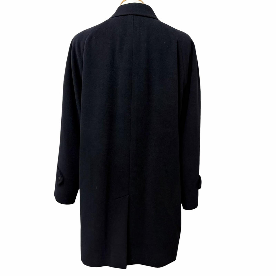 Great BURBERRY LONDON coat fly front Navy cashmere mens L