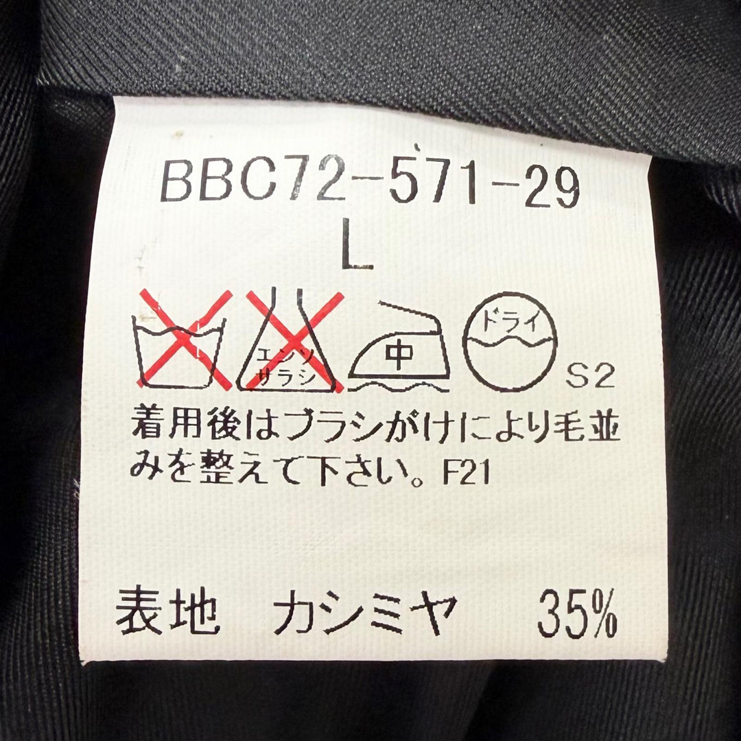 Great BURBERRY LONDON coat fly front Navy cashmere mens L