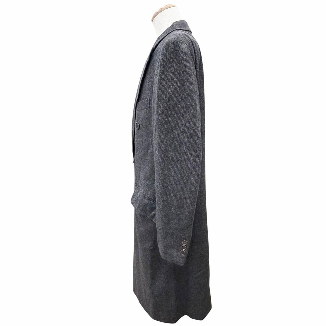 Excellent Salvatore Ferragamo Chester coat Double Breasted Long Charcoal gray 52