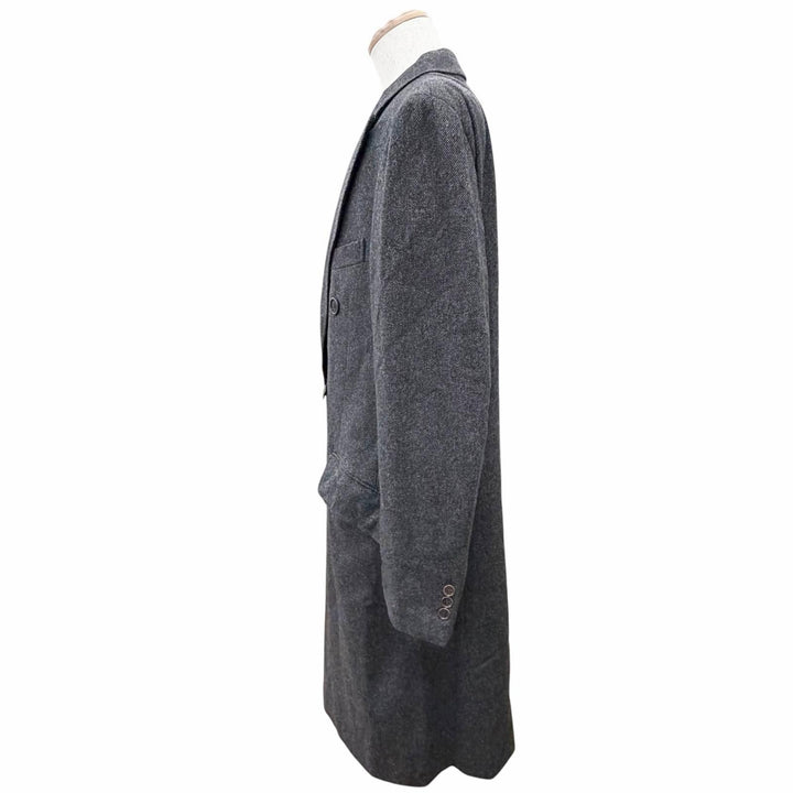 Excellent Salvatore Ferragamo Chester coat Double Breasted Long Charcoal gray 52