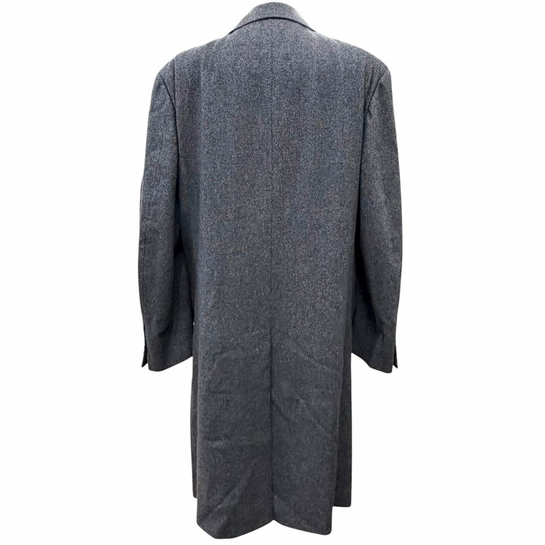 Excellent Salvatore Ferragamo Chester coat Double Breasted Long Charcoal gray 52