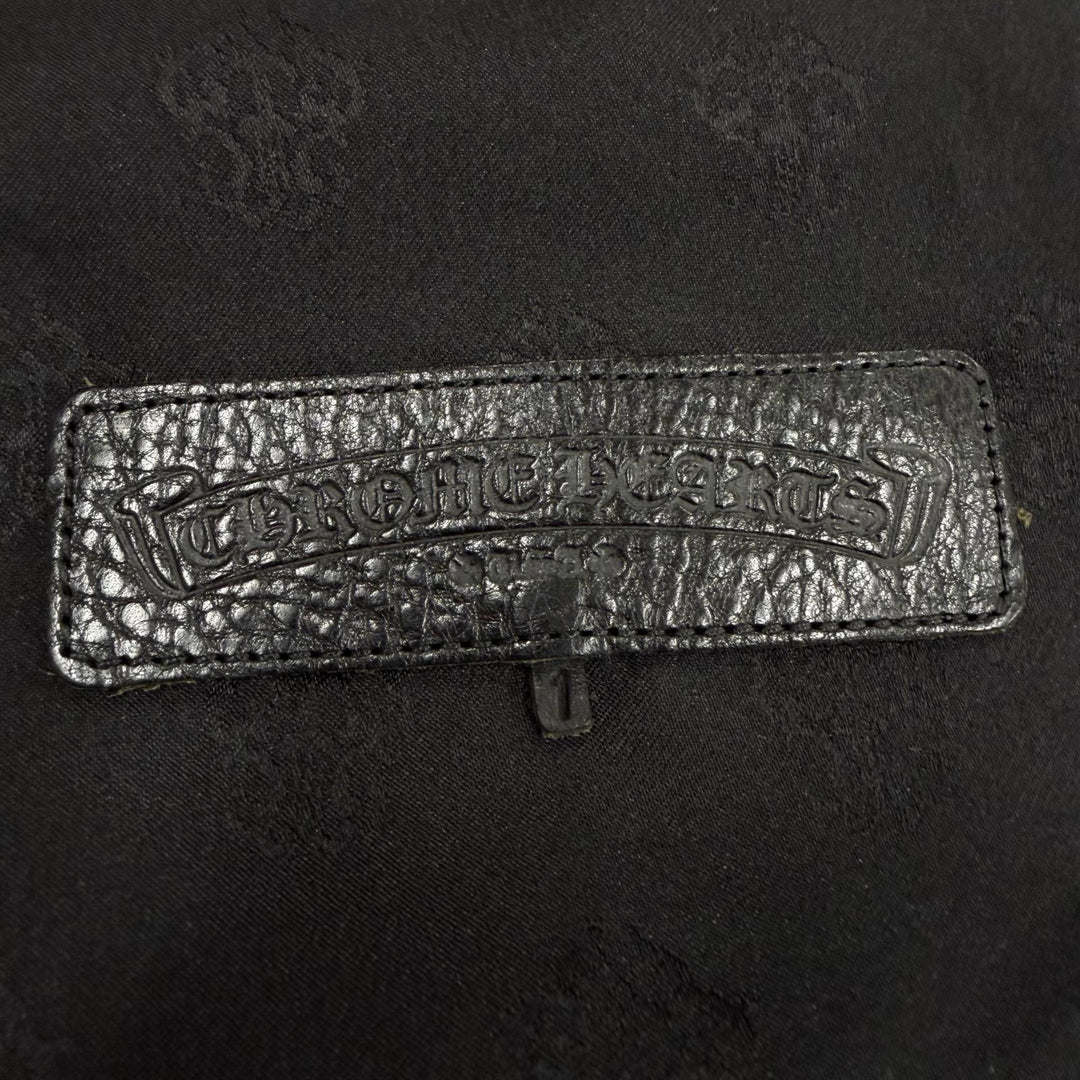 Great CHROME HEARTS Tote Bag JJ Dean Large Riders Jacket black leather mens