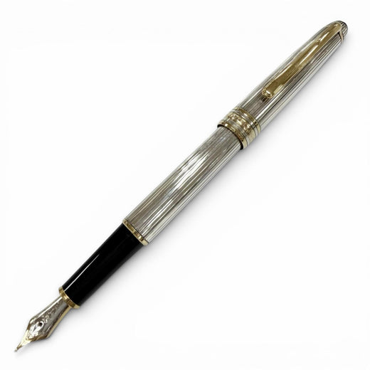 Great MONTBLANC fountain pen Meisterstück Solitaire 1448 Classic Silver 925 mens