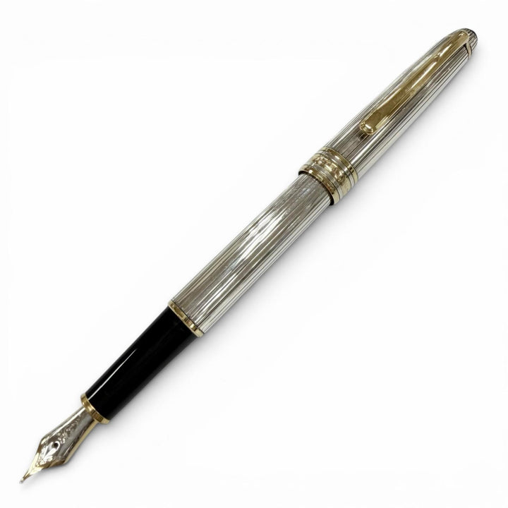 Great MONTBLANC fountain pen Meisterstück Solitaire 1448 Classic Silver 925 mens