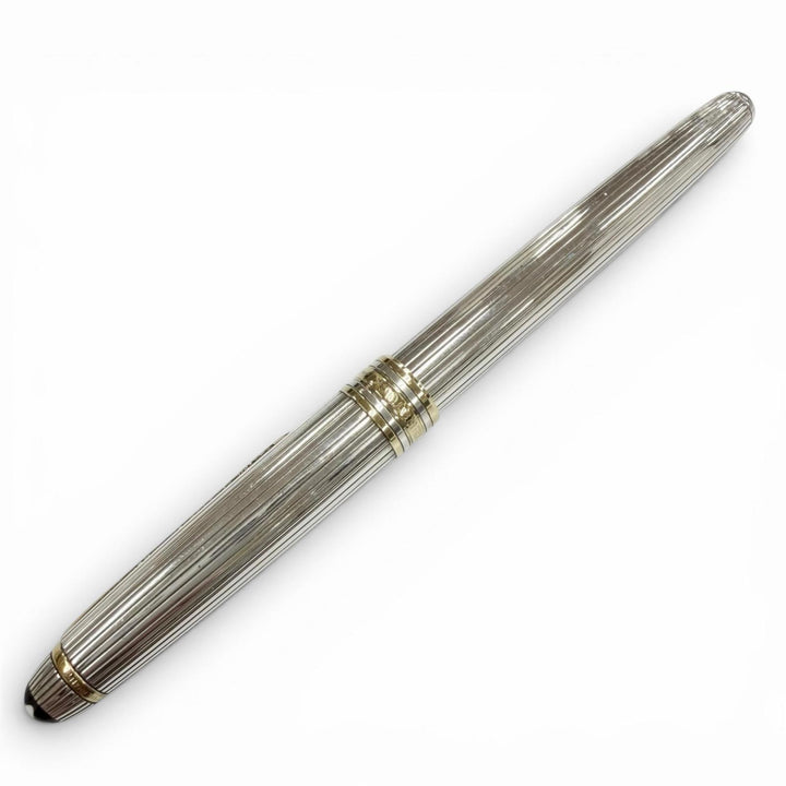 Great MONTBLANC fountain pen Meisterstück Solitaire 1448 Classic Silver 925 mens
