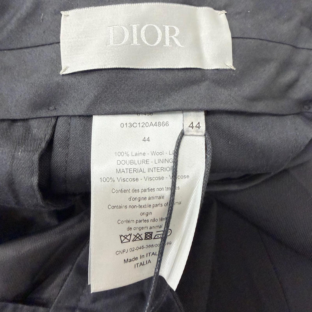 Pristine DIOR slacks Single Trousers black wool mens 44 013C120A4866