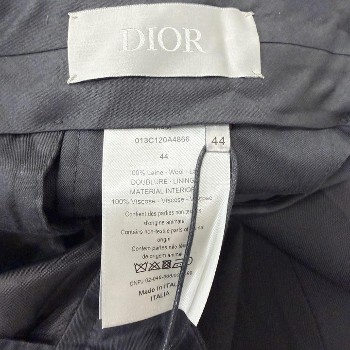 Pristine DIOR slacks Single Trousers black wool mens 44 013C120A4866