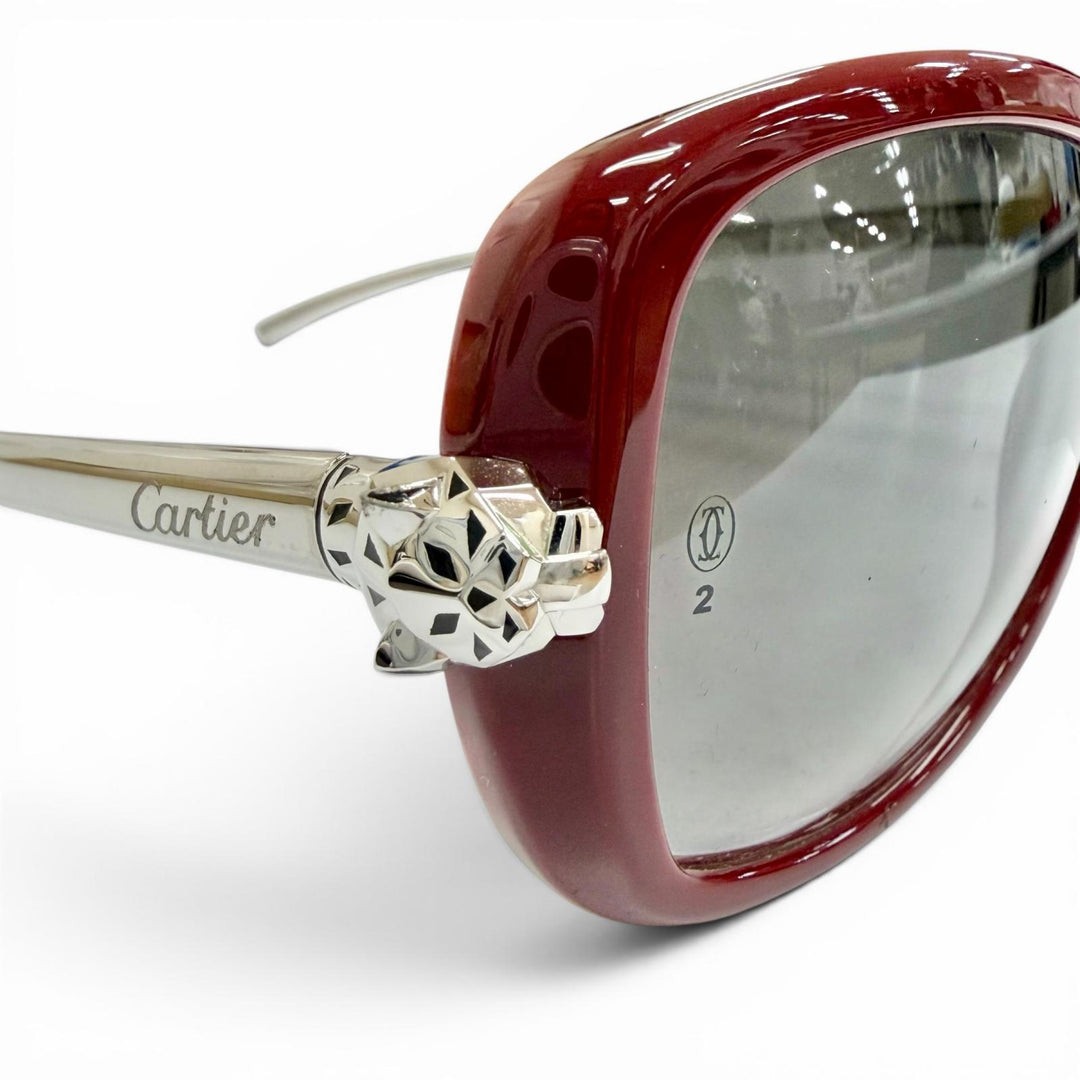 Great Cartier sunglasses PANTHERE Gradient Lenses Bordeaux mens