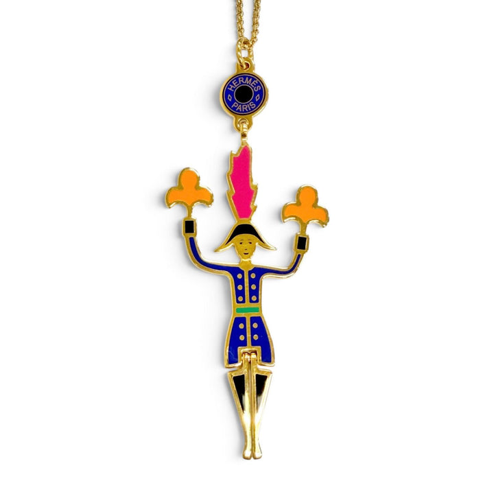 Great HERMES Necklace Boucles d'oreilles Artificier Fireworks Master Pendant