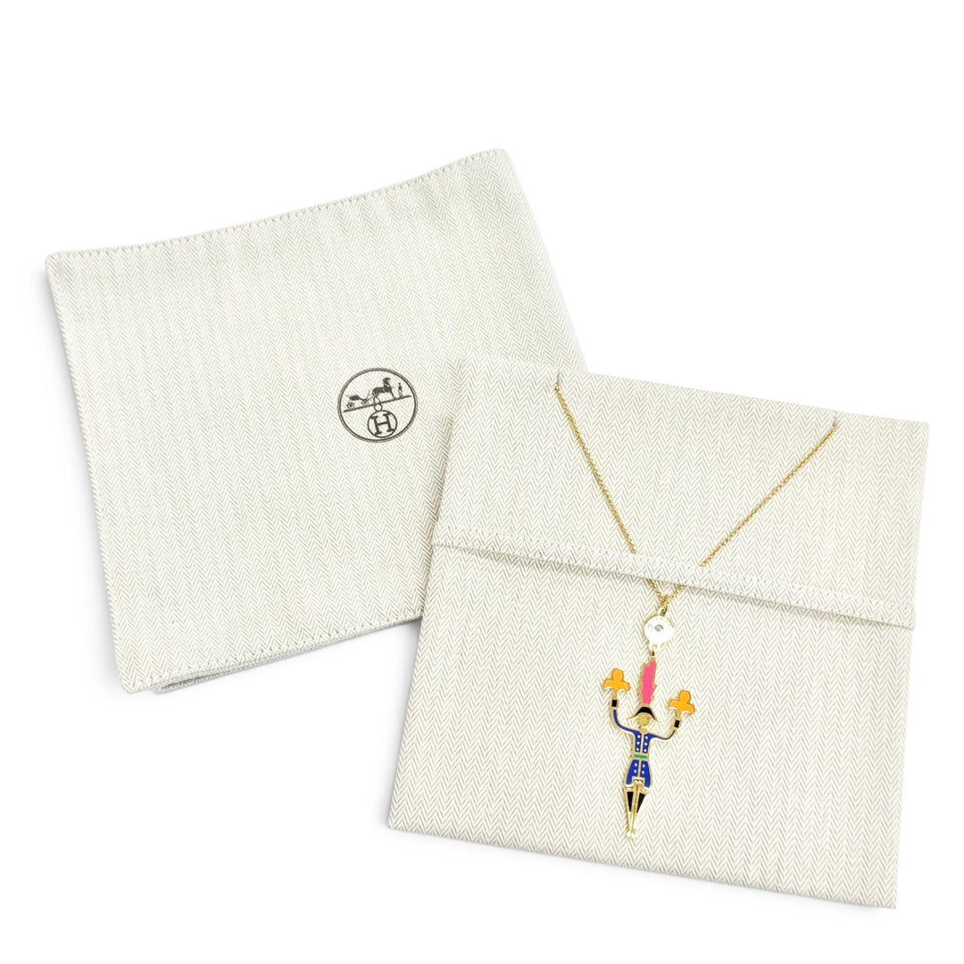 Great HERMES Necklace Boucles d'oreilles Artificier Fireworks Master Pendant