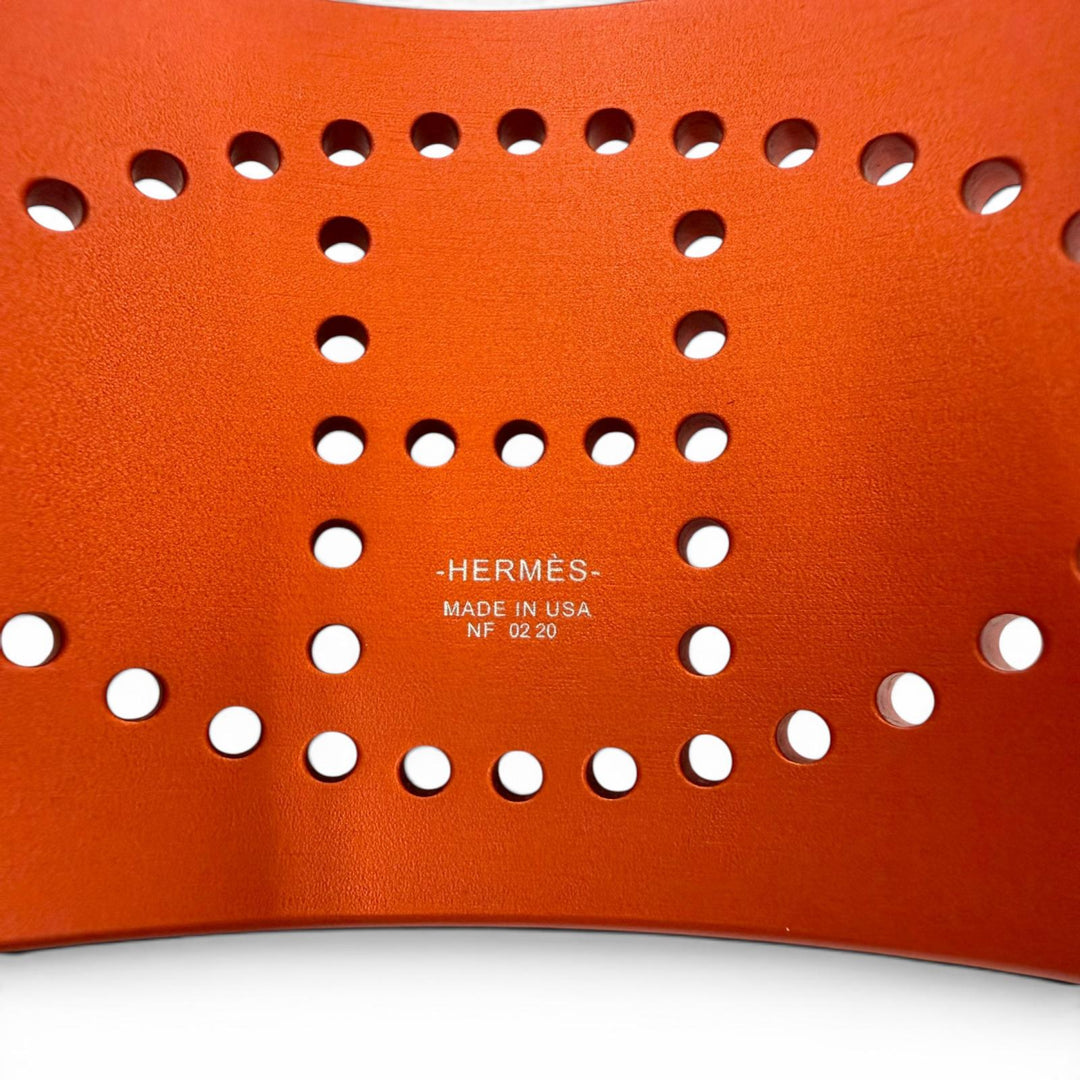 Excellent HERMES Bangle evelyn bangle H Logo Chaine d'Ancre Bracelet Orange