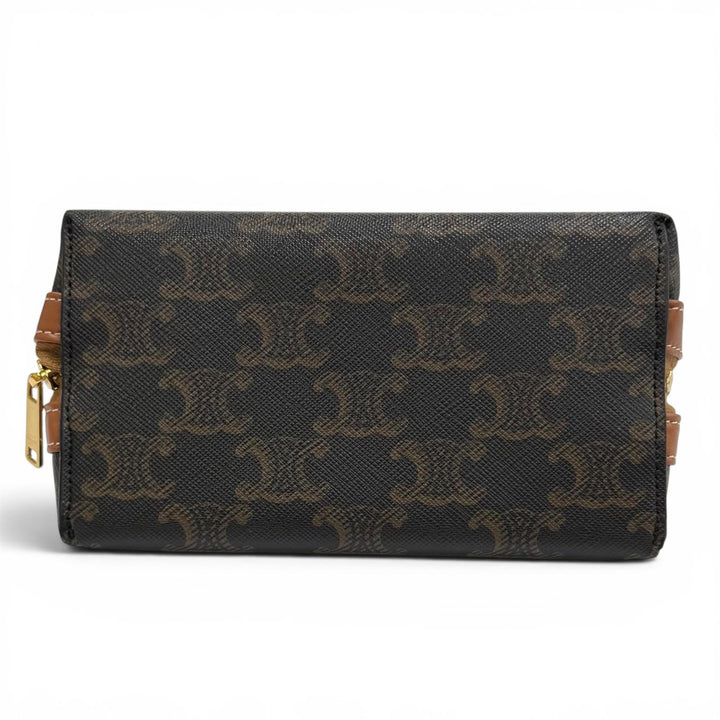 Great CELINE Cosmetics Pouch Small Cosmetic Pouch Triomphe canvas Women 4M1622CZ