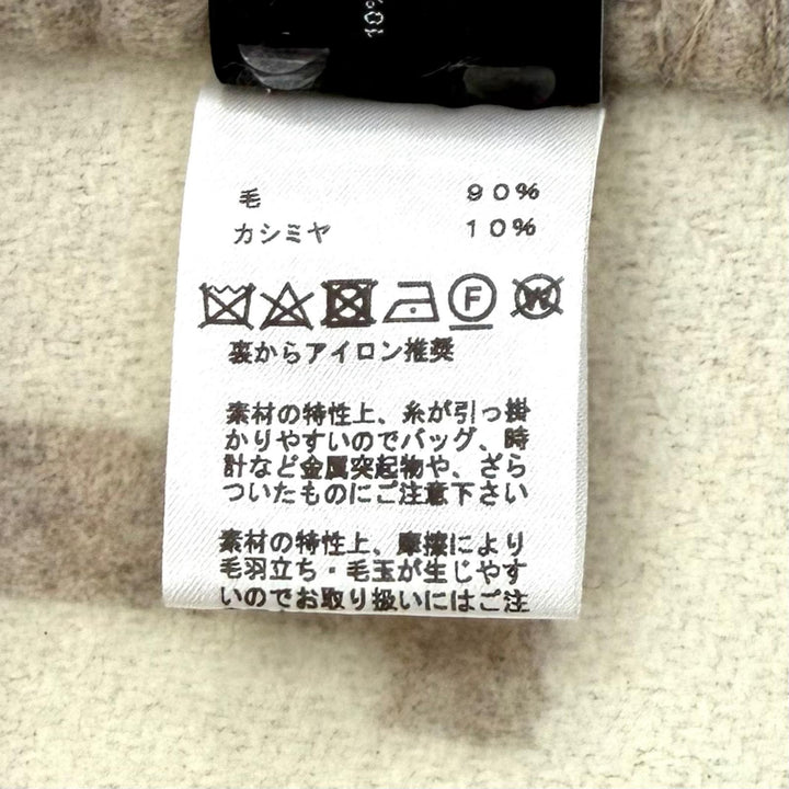 Pristine HERMES blanket Plaid Avalon III wool Women