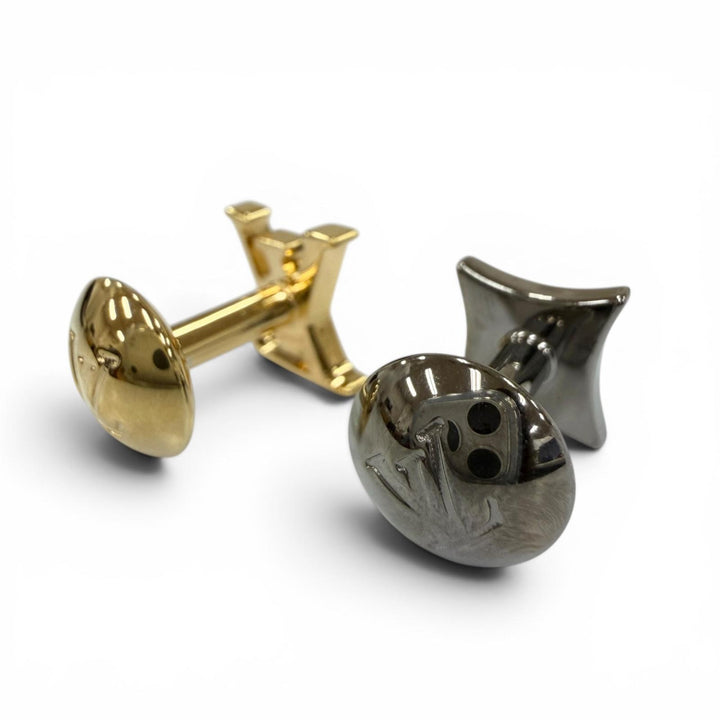 Excellent LOUIS VUITTON Cufflinks Bouton de Manchette LV Instinct M00532