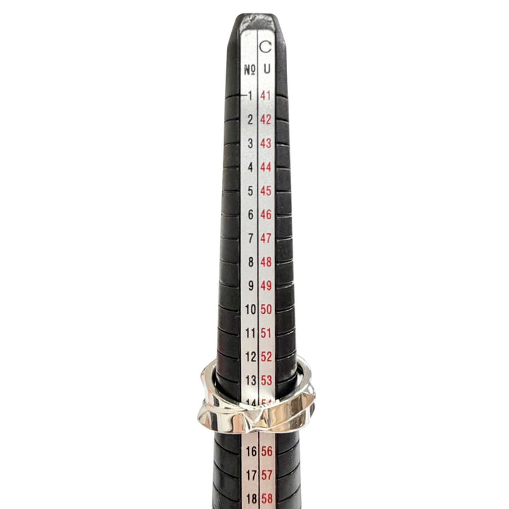 Great HERMES Ring ring Hermès Clou de H Double Ring Silver AG925 Women 54