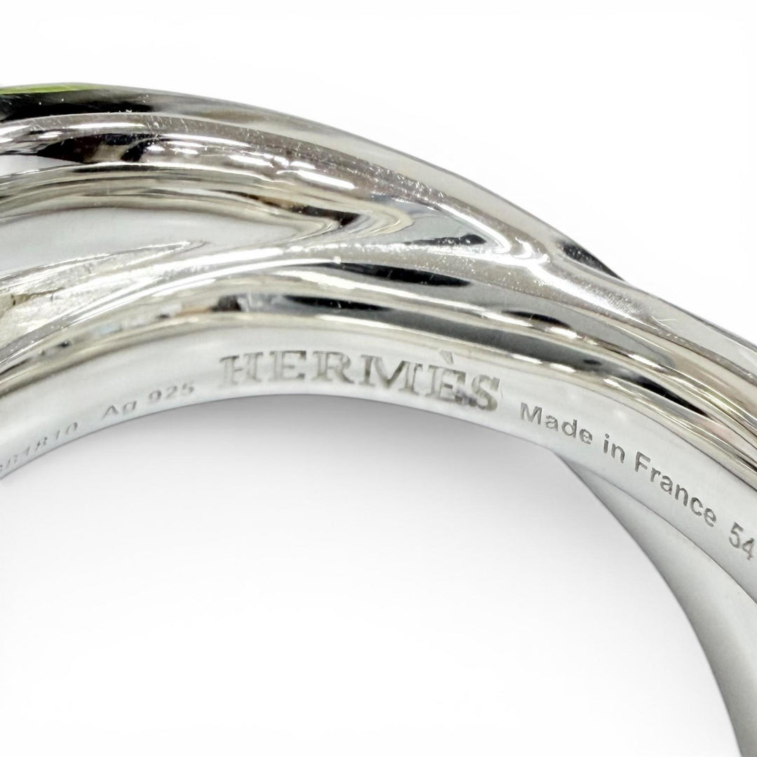 Great HERMES Ring ring Hermès Clou de H Double Ring Silver AG925 Women 54