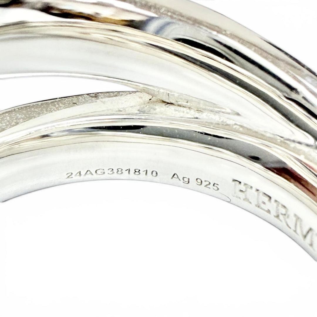 Great HERMES Ring ring Hermès Clou de H Double Ring Silver AG925 Women 54