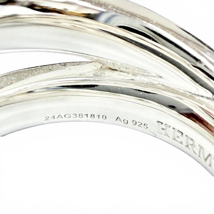 Great HERMES Ring ring Hermès Clou de H Double Ring Silver AG925 Women 54