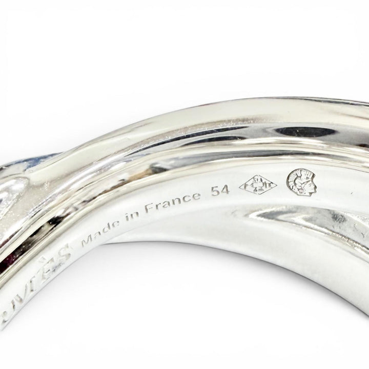 Great HERMES Ring ring Hermès Clou de H Double Ring Silver AG925 Women 54