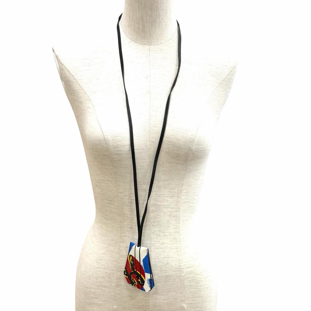 Excellent HERMES Necklace Clochette Skates Vaux Swift Leather Women