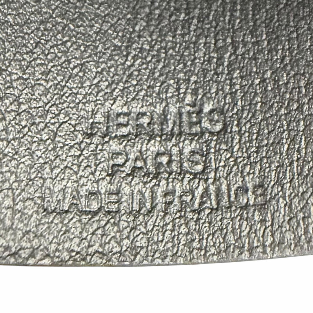 Excellent HERMES Necklace Clochette Skates Vaux Swift Leather Women