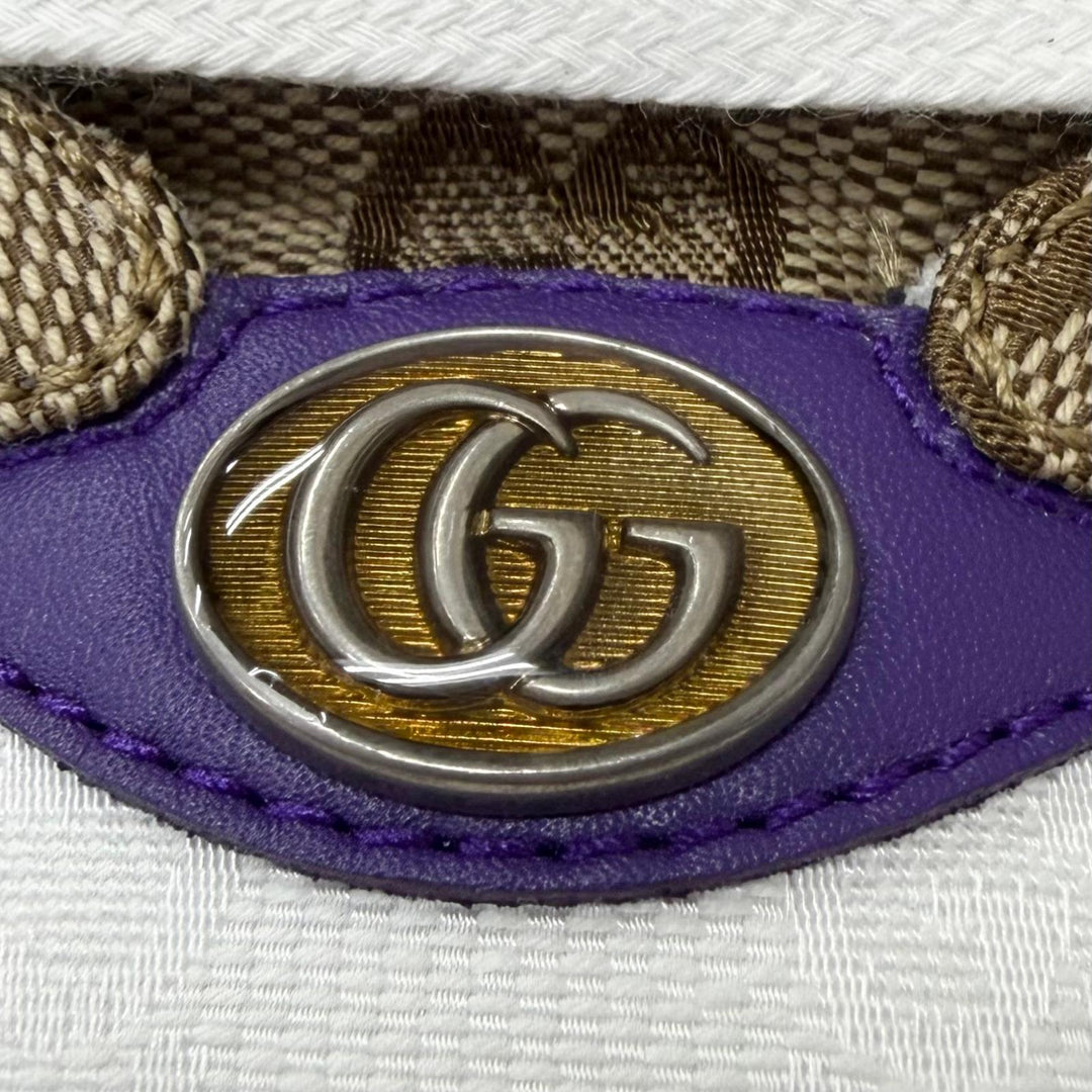 Pristine GUCCI Low cut sneakers Screener beige GG canvas mens 6 812638