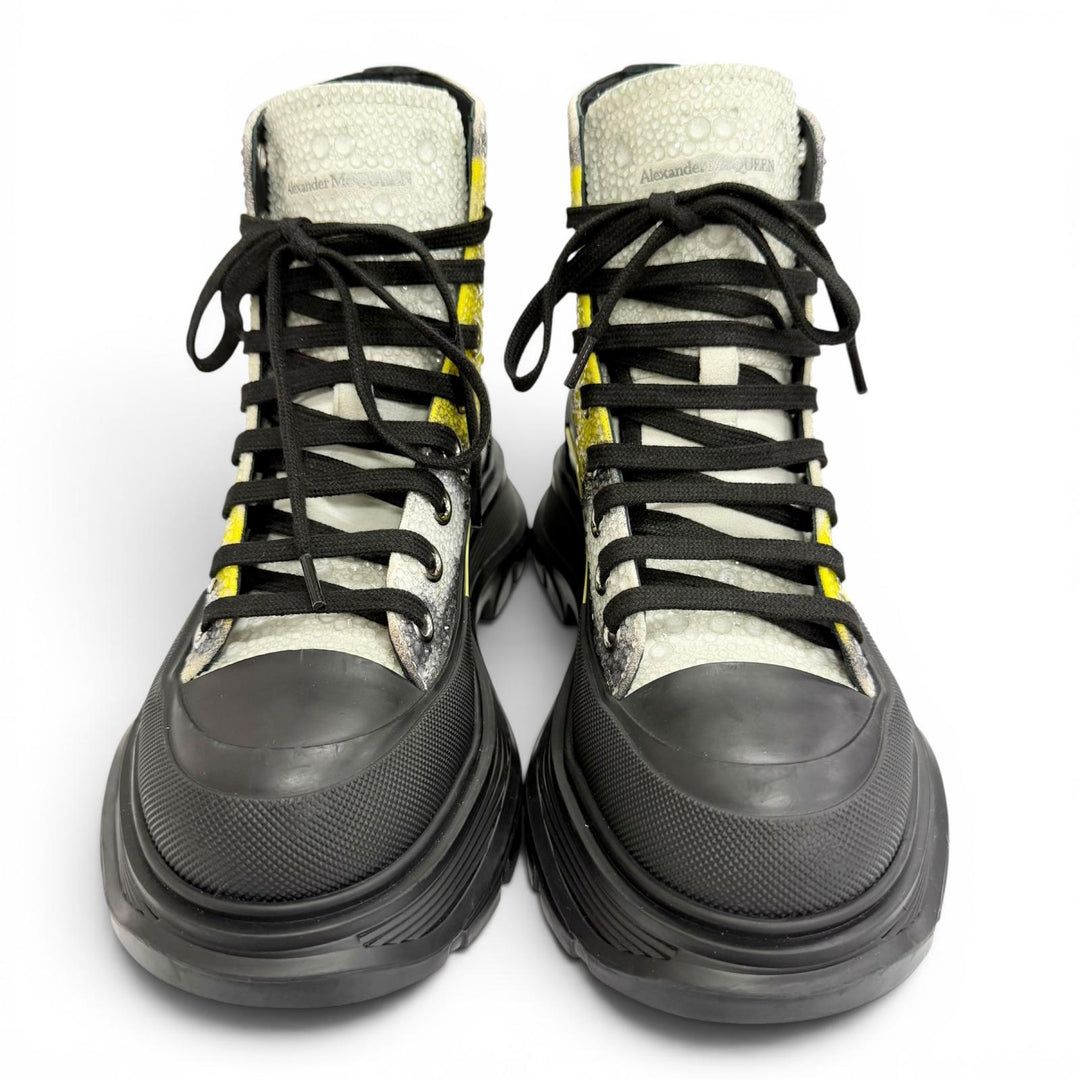 Great Alexander McQueen High cut sneakers Tread Slicks Beaded lace-up 36 718374