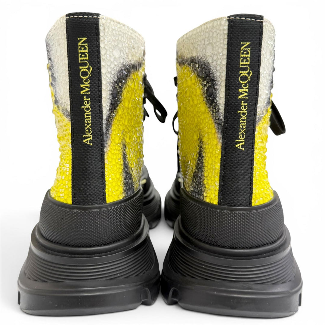 Great Alexander McQueen High cut sneakers Tread Slicks Beaded lace-up 36 718374