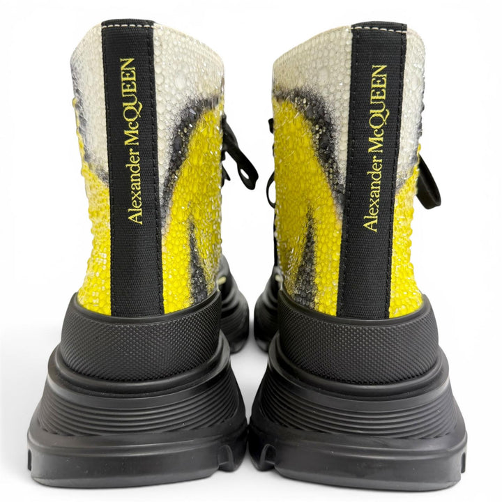 Great Alexander McQueen High cut sneakers Tread Slicks Beaded lace-up 36 718374