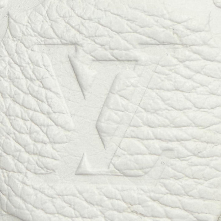 Pristine LOUIS VUITTON Low cut sneakers Monogram blue leather mens 8.5