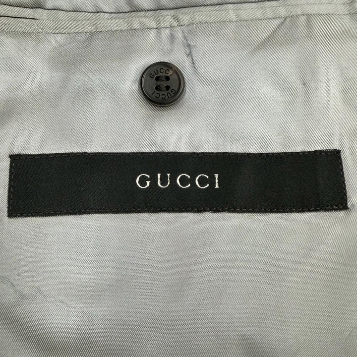 Great GUCCI two-piece set Tom Ford era formal single suit black wool mens 46